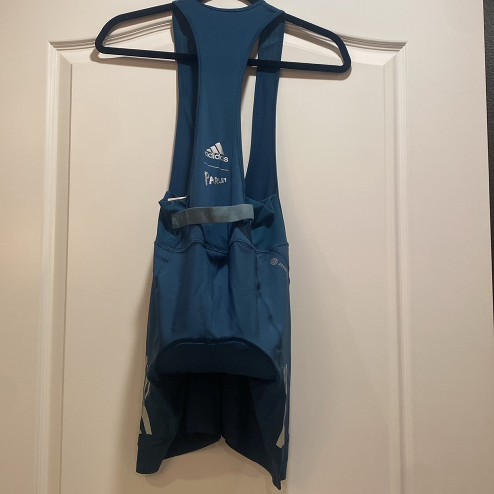 Adidas Women's Teal Parley  Cycling Shorts bib NWT - Picture 9 of 9